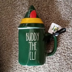 Rae Dunn Buddy the Elf Mug with Lid NWT